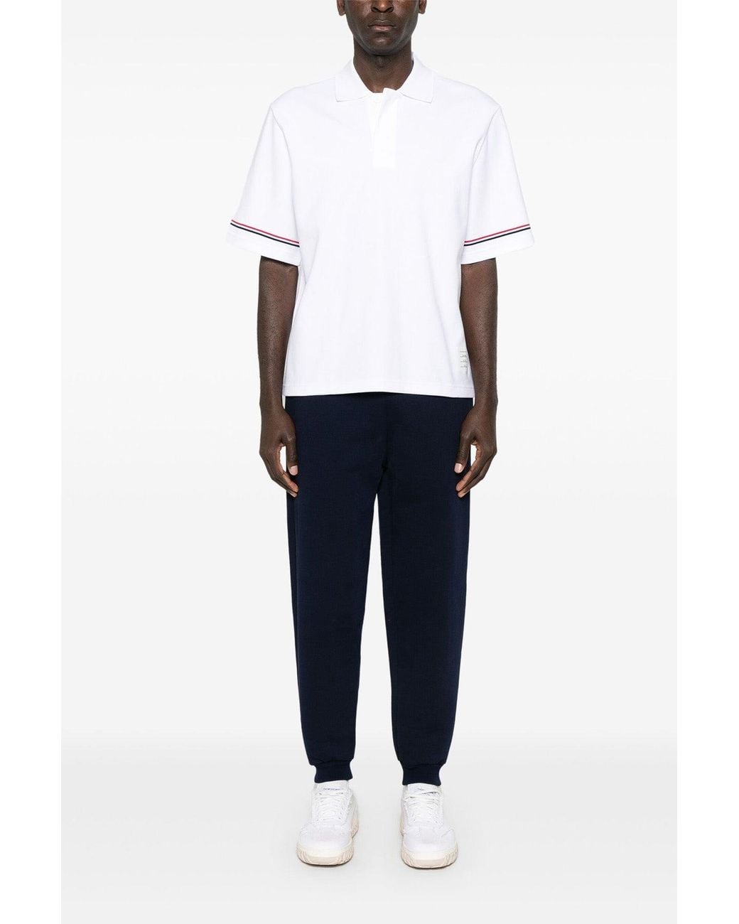 Thom Browne White Polo Shirt With Concealed Placket for men