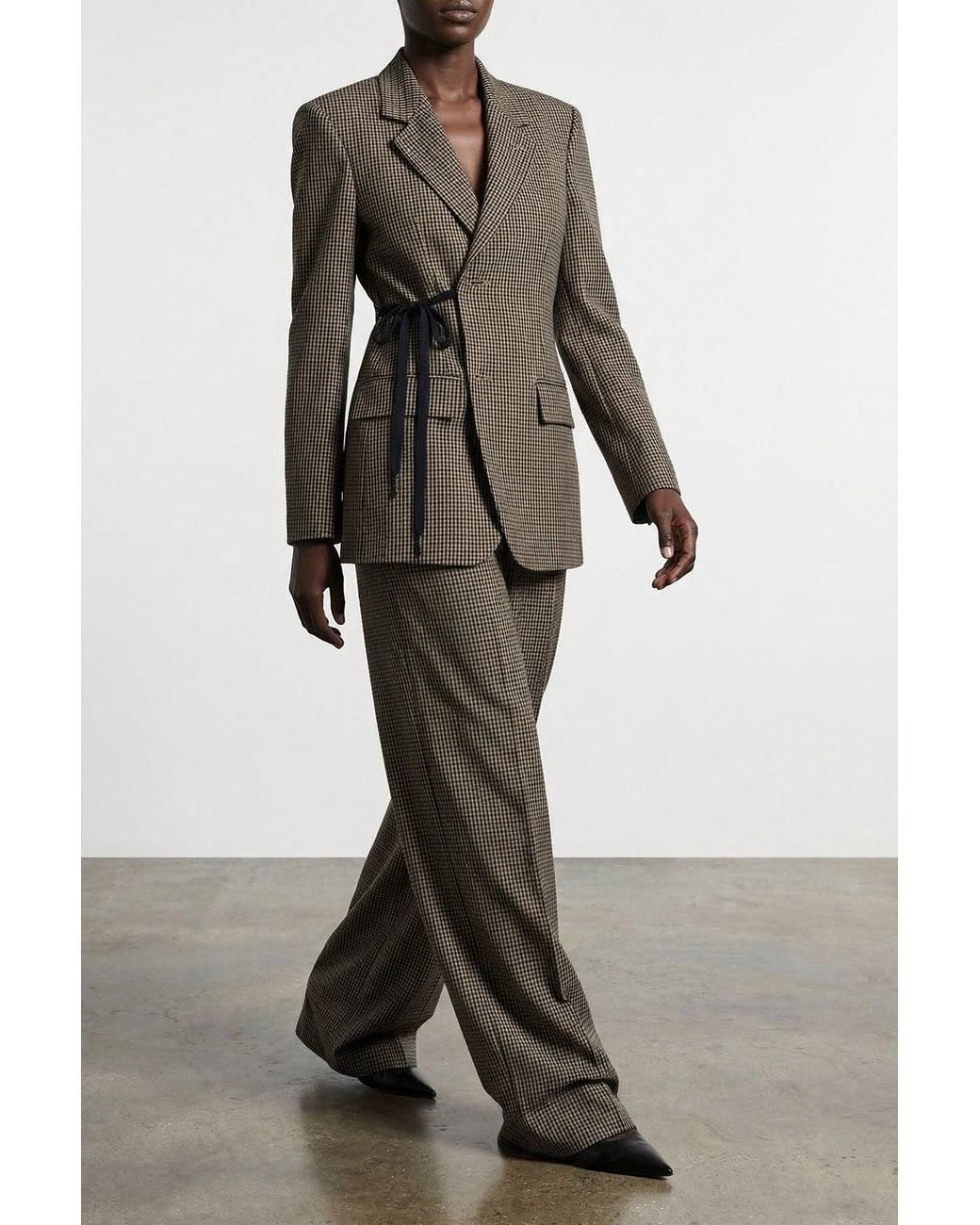 Balenciaga Green Tailored Trousers With Engraved Button