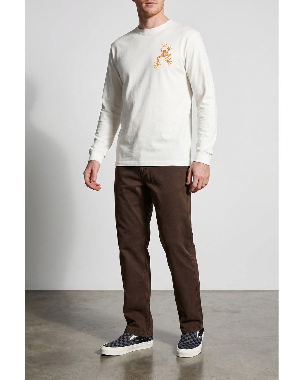 Gramicci Brown Trousers With Integrated Belt for men