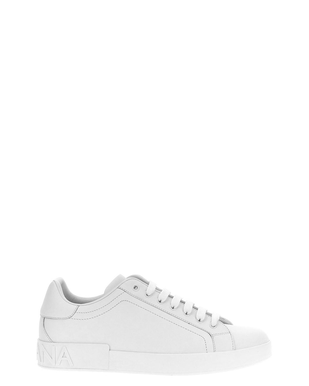 Dolce & Gabbana White Portofino Leder -Sneaker