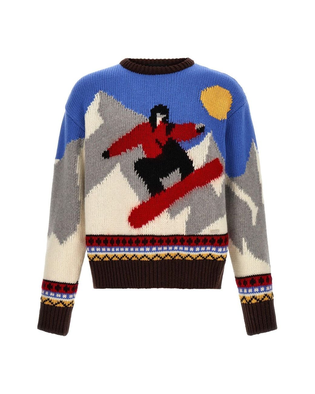 DSquared² Blue 'Snowy Dream' Sweater for men