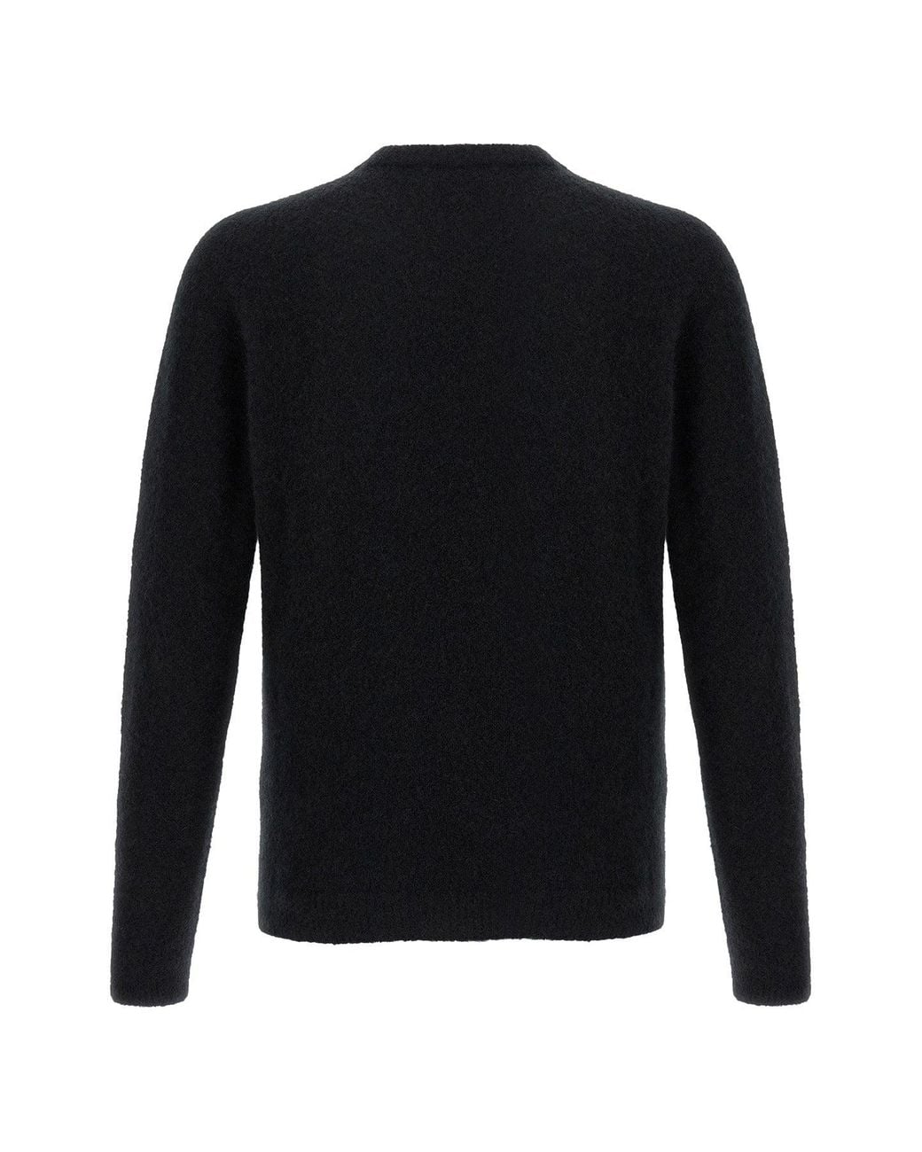 Roberto Collina Black Sweater 'Girocollo Ml Dwg' for men
