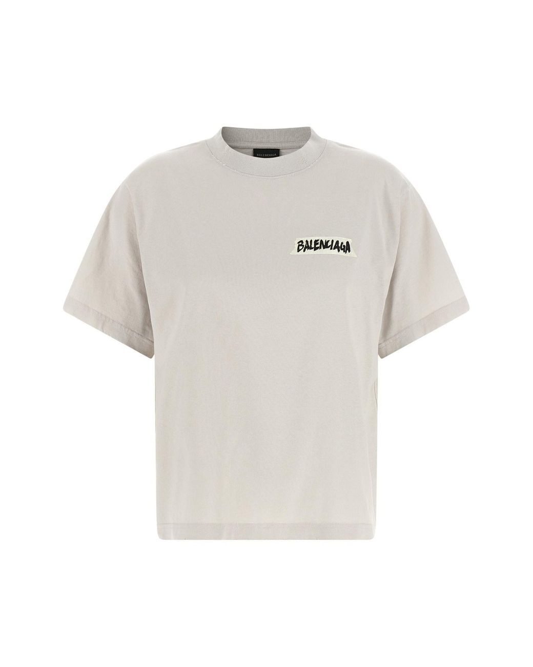 Balenciaga White 'Masking Tape' T-Shirt