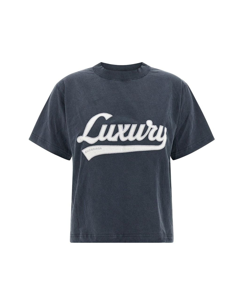 Balenciaga Blue T-Shirt 'Medium Fit S/S'