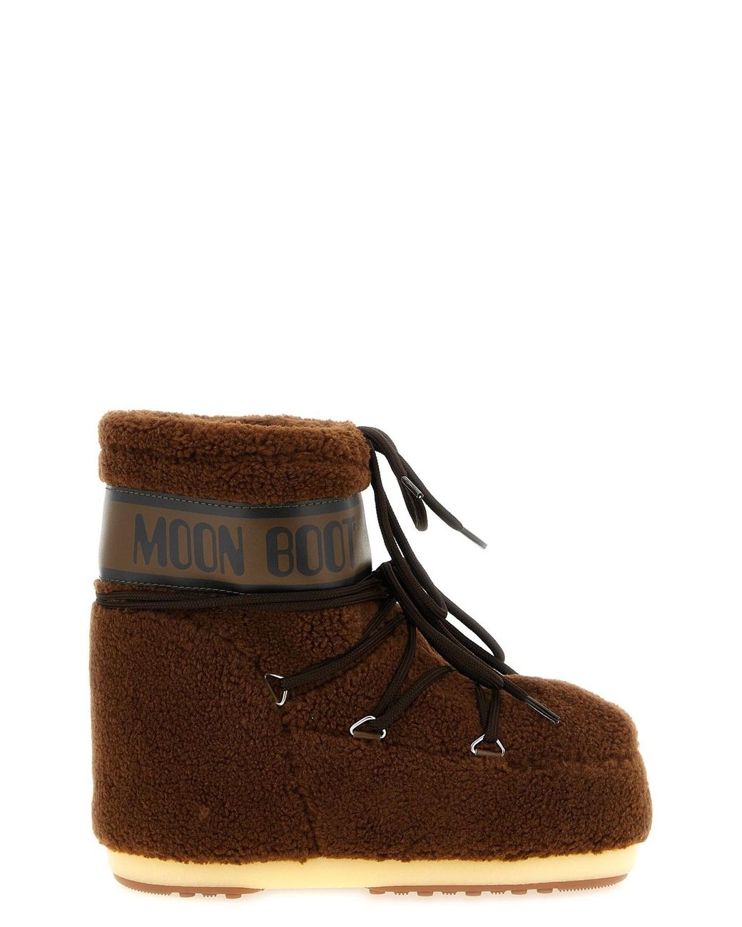 Moon Boot Brown Icon Low Fleece Ankle Boots