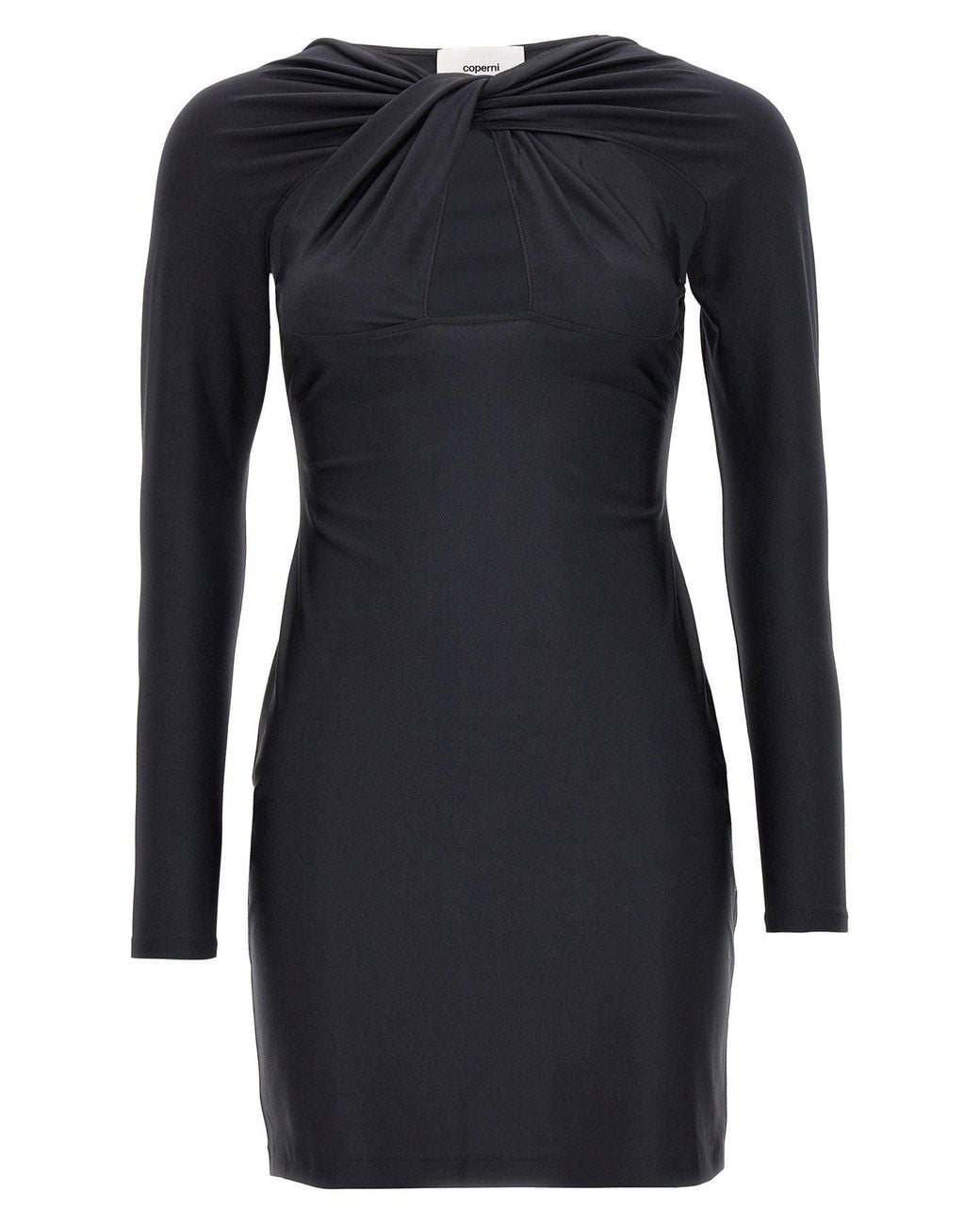 Coperni Black 'Twisted Cut-Out' Mini Dress