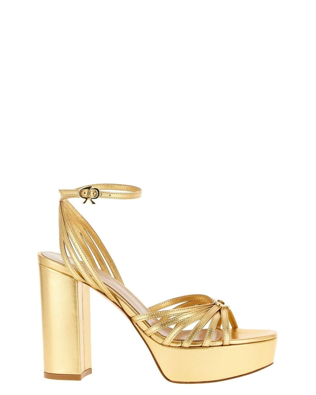 Gianvito Rossi Metallic 'Rita' Leather Sandals