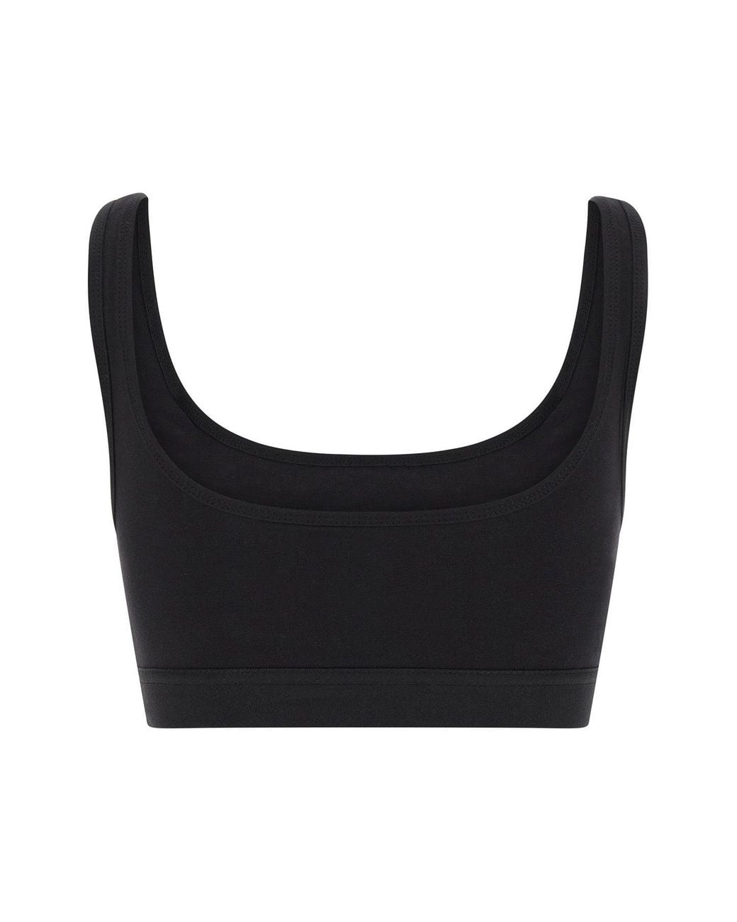 MARINE SERRE Black 'Moon Logo' Sports Top