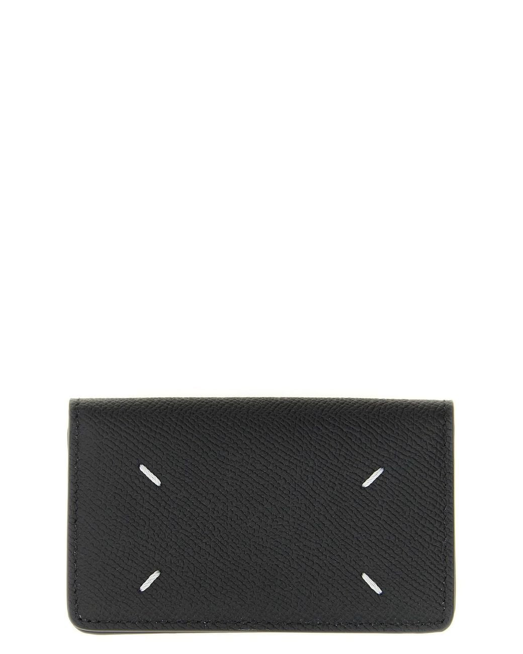 Maison Margiela Black 'four Stitches' Card Holder