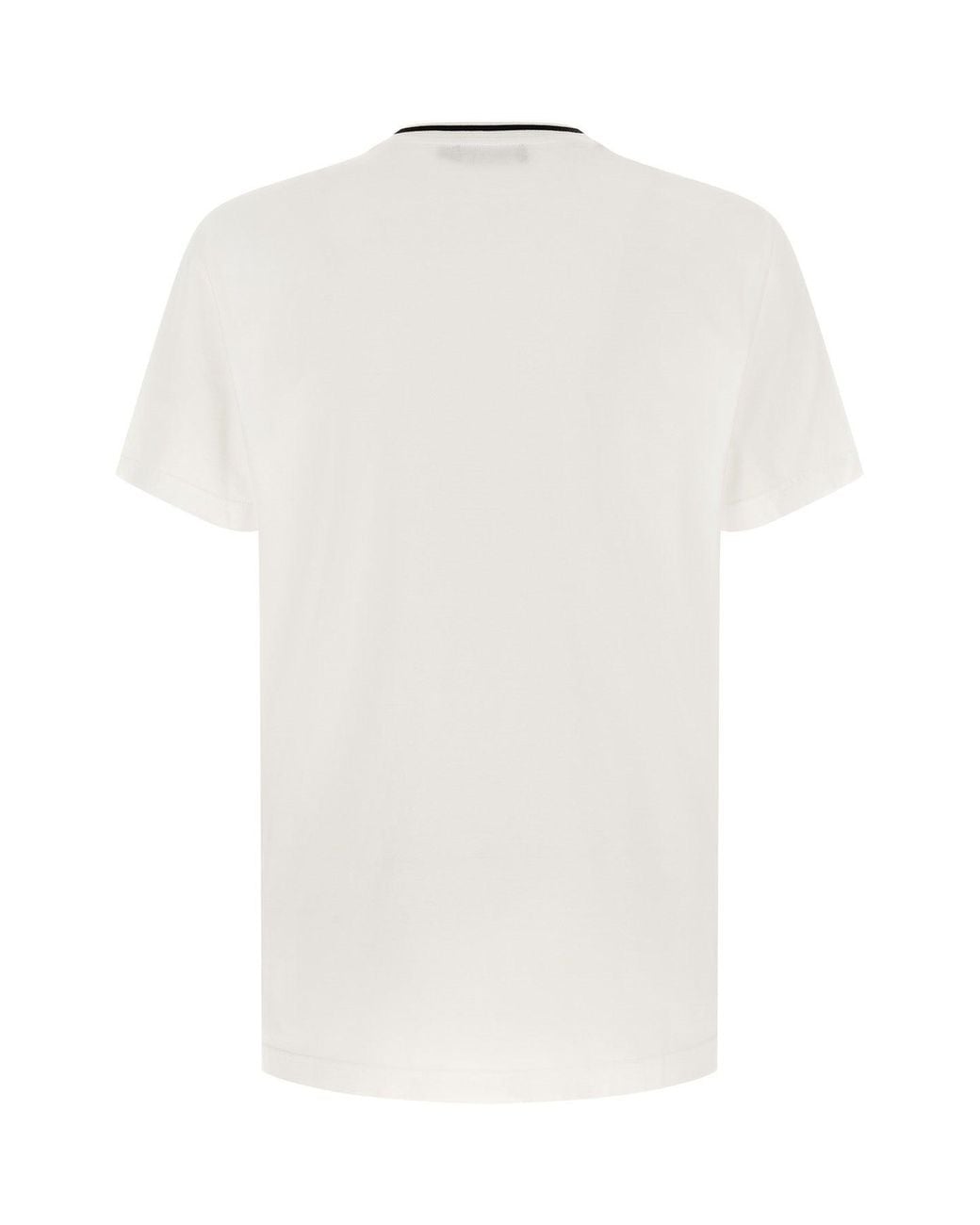 Dolce & Gabbana White T-Shirt With Logo Patch for men