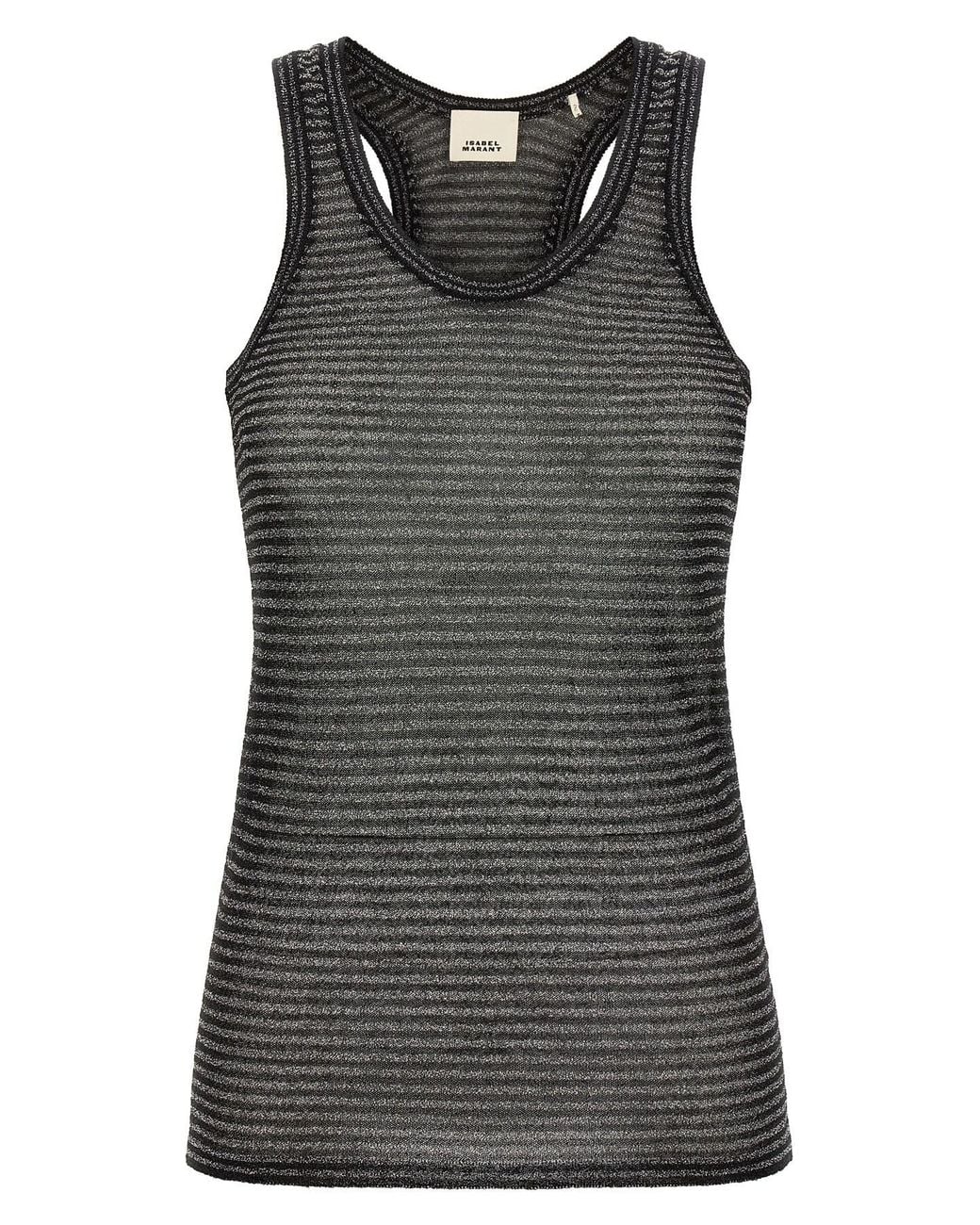 Isabel Marant Black 'cevara' Tank Top