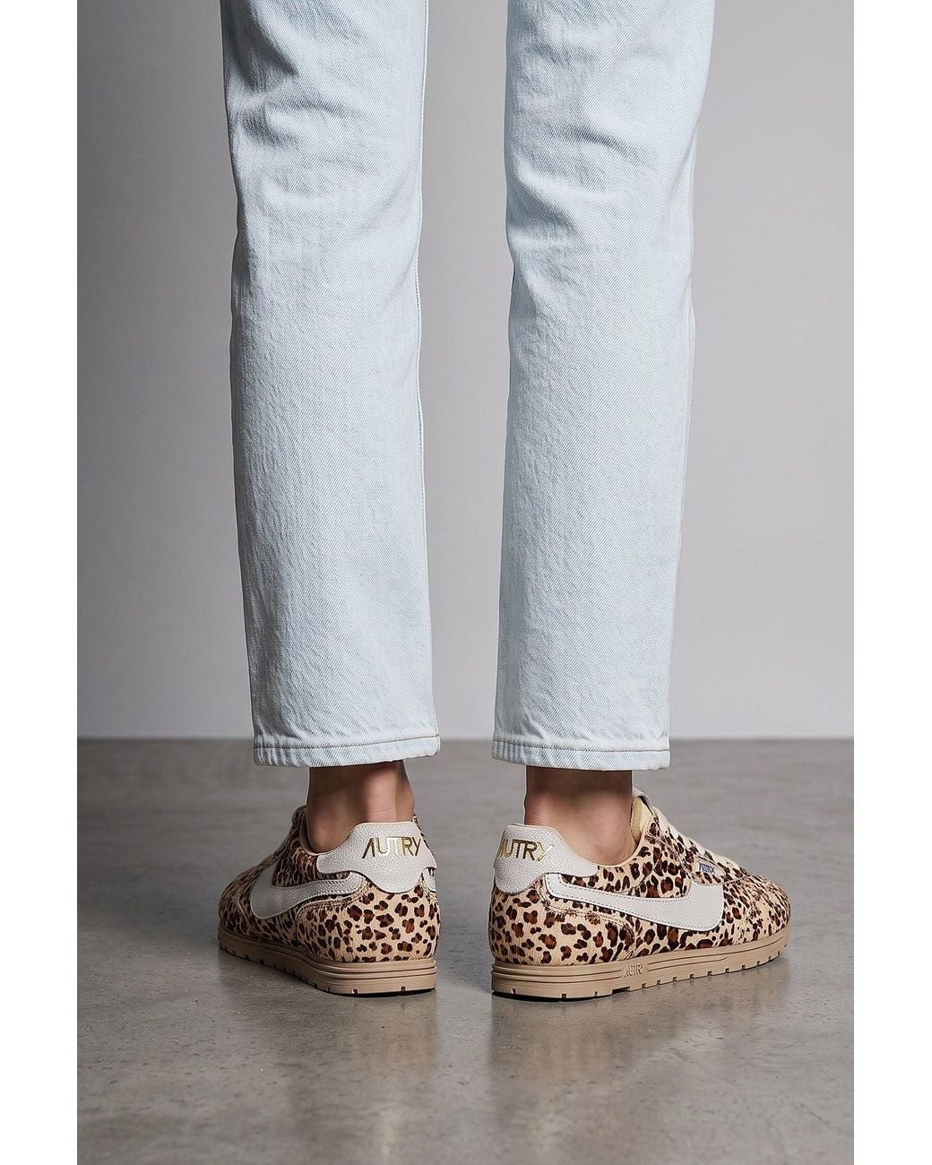 Autry Multicolor Windspin Low Animalier Leather Sneakers