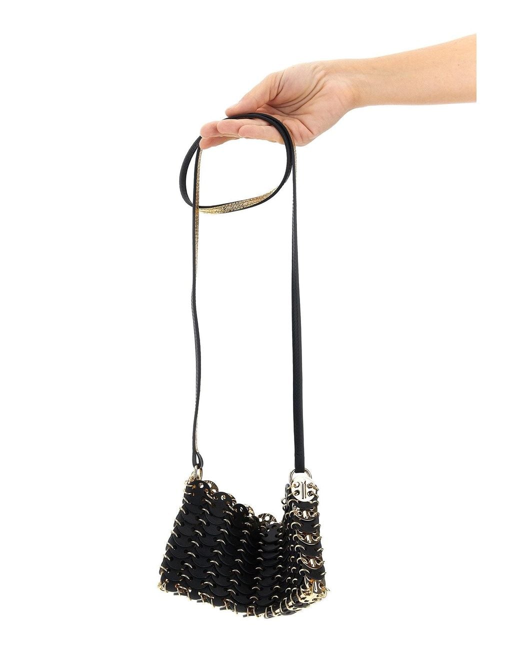 Rabanne Black Crossbody Bag '1969 Nano Flip'