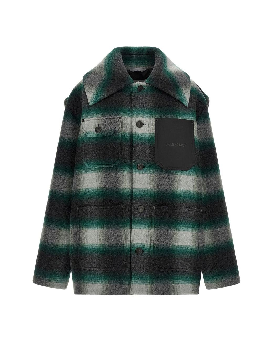 Balenciaga Green Workwear Cocoon Jacket for men