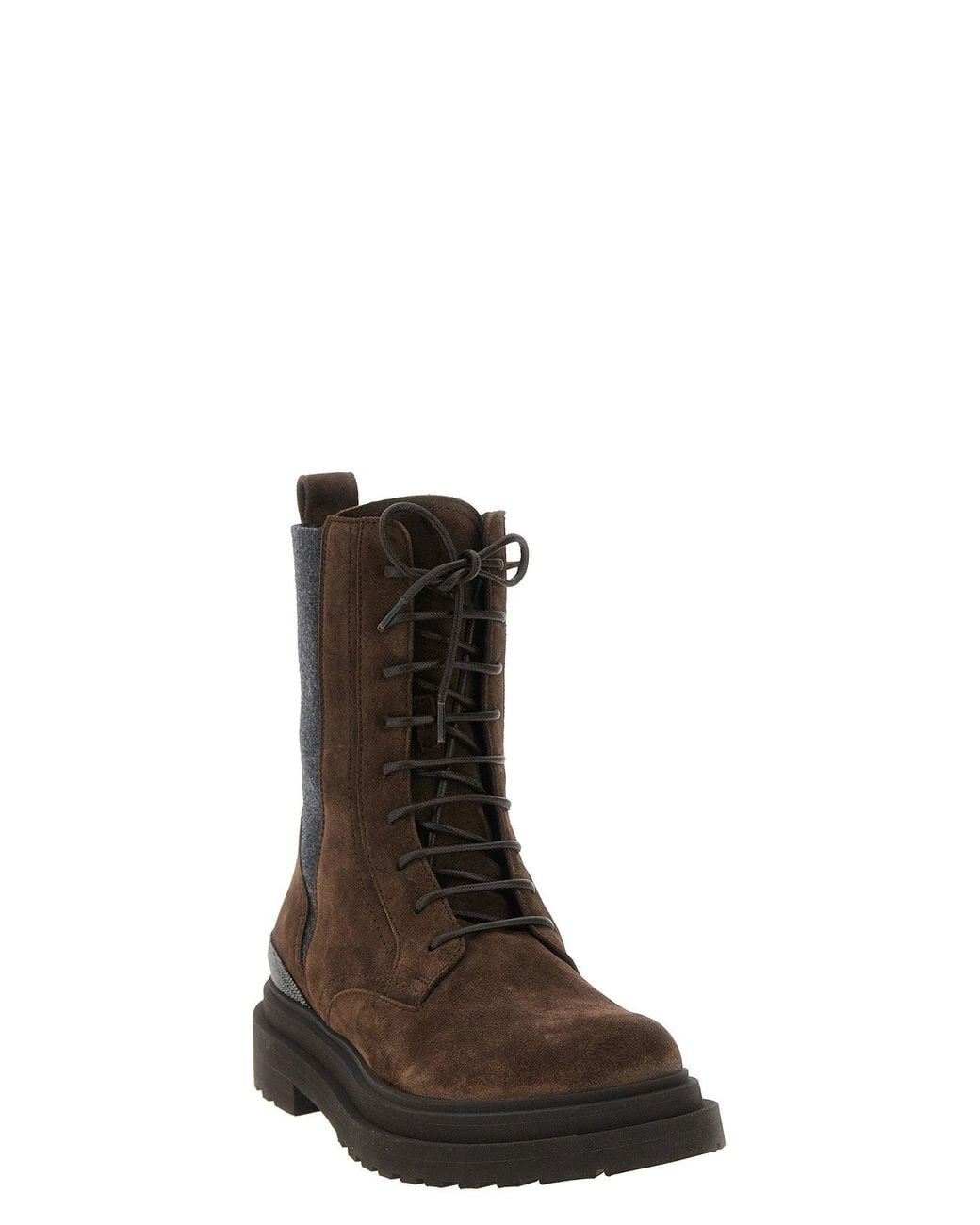 Brunello Cucinelli Brown Precious Detail Ankle Boot