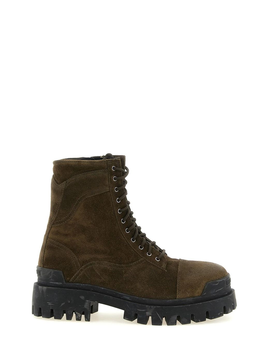 Balenciaga Brown 'combat Strike' Ankle Boots for men