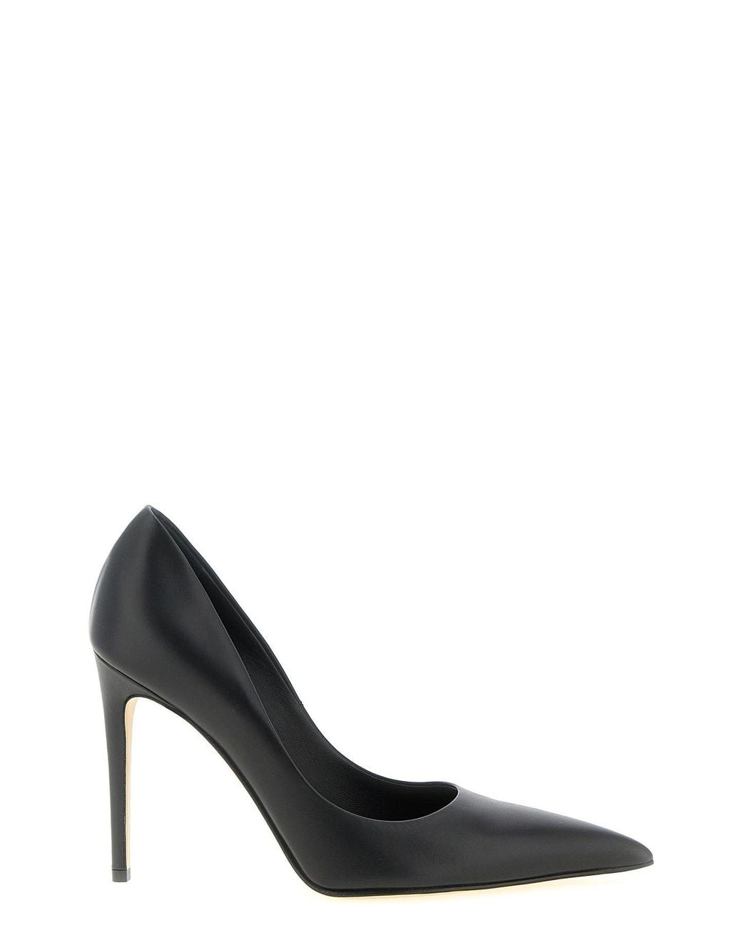 McQueen Black Leather Pumps