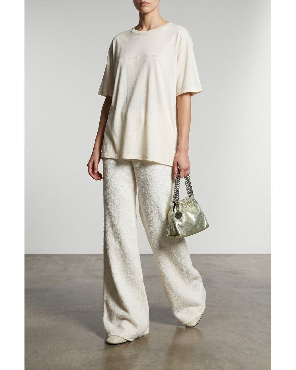 Stella McCartney Metallic 'Falabella Mini Drawstring' Handbag