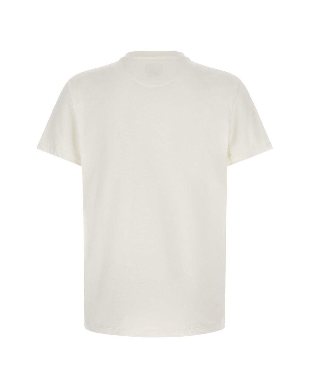 Fendi White Embroidered Logo T-Shirt for men