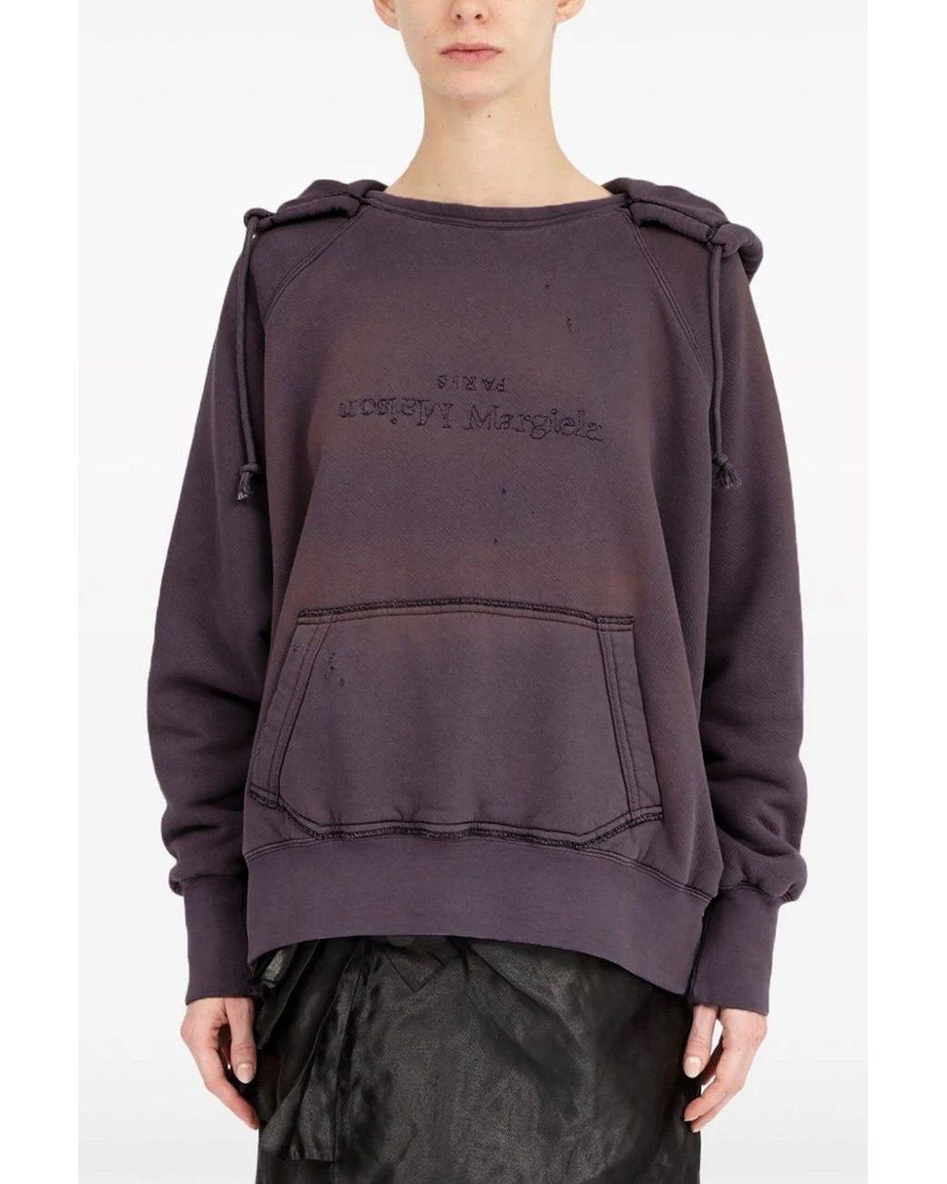 Maison Margiela Purple Hoodie 'Logo Reverse'