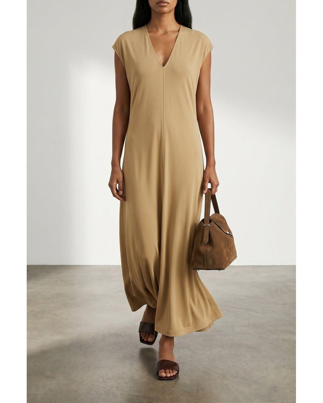 Totême Brown 'T-Lock' Top-Handle Bag