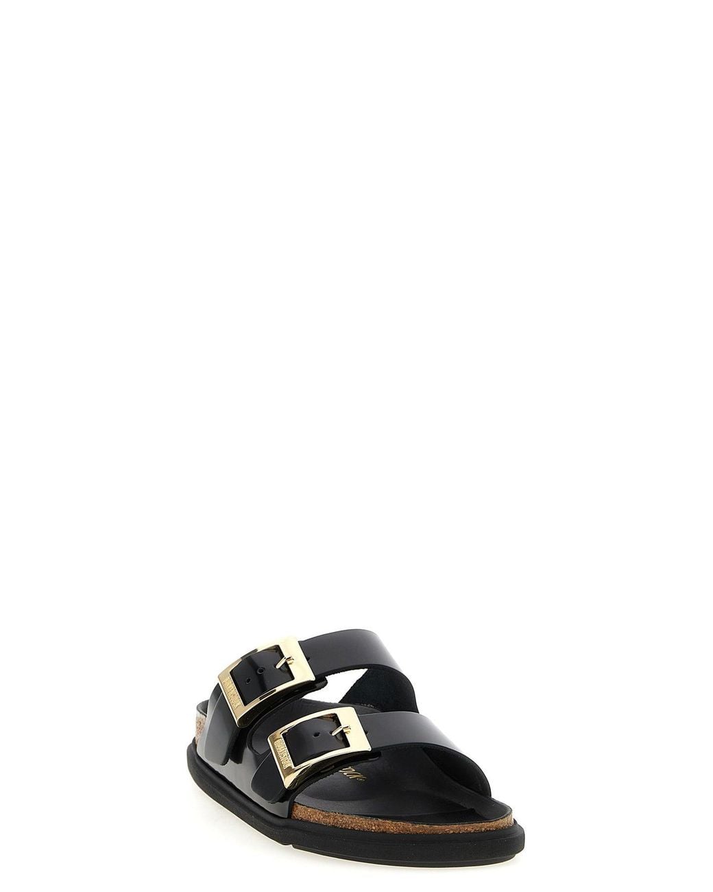 Birkenstock Black Sandal With-Tone Droplet Buckles