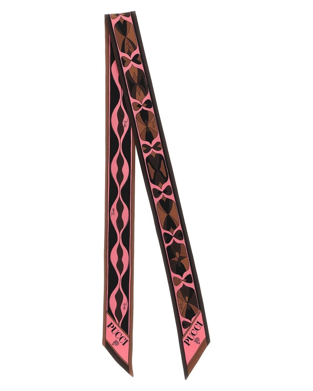 Emilio Pucci Red Mixed Print Silk Bandeau