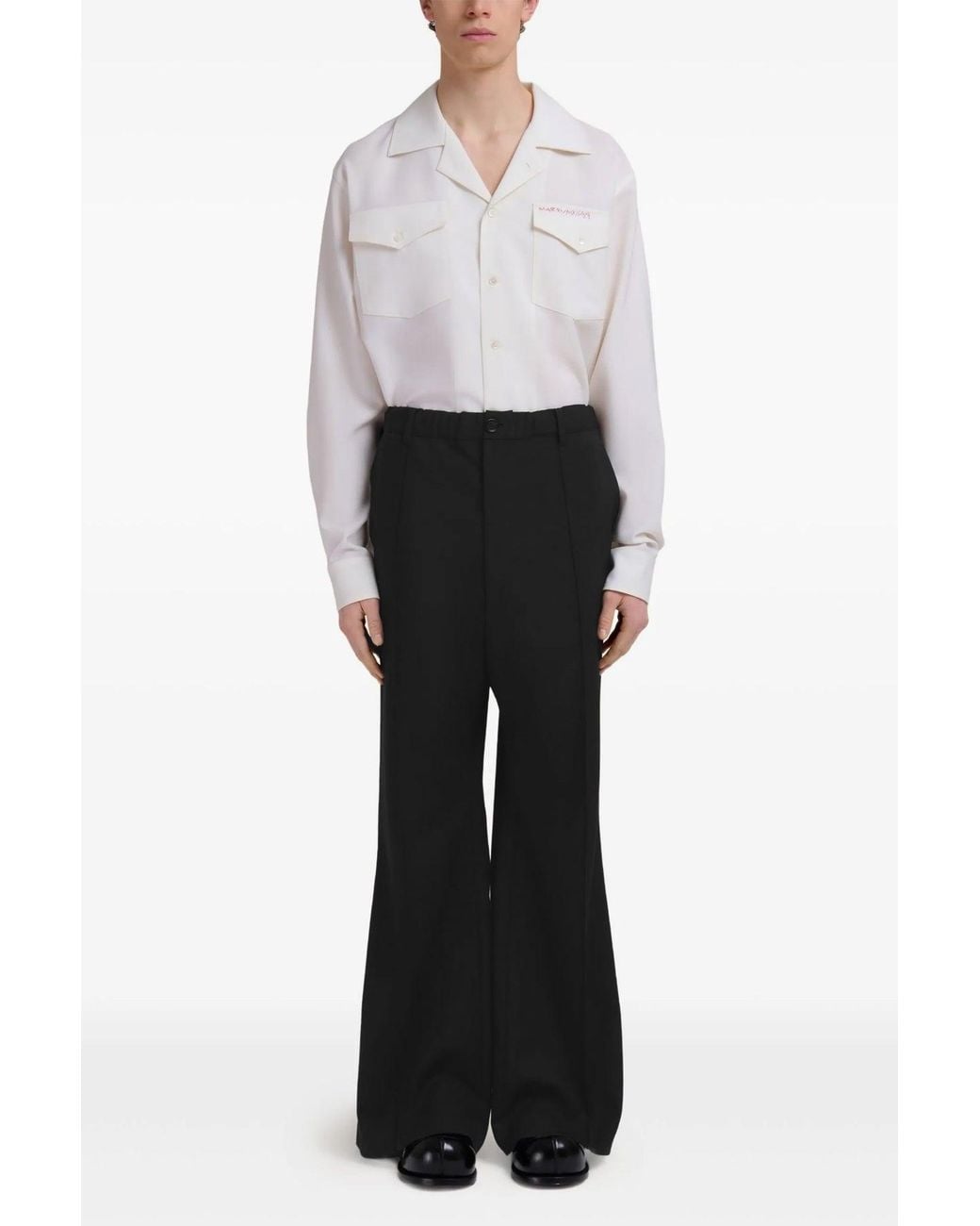 Marni Black Tropical Wool Pants for men