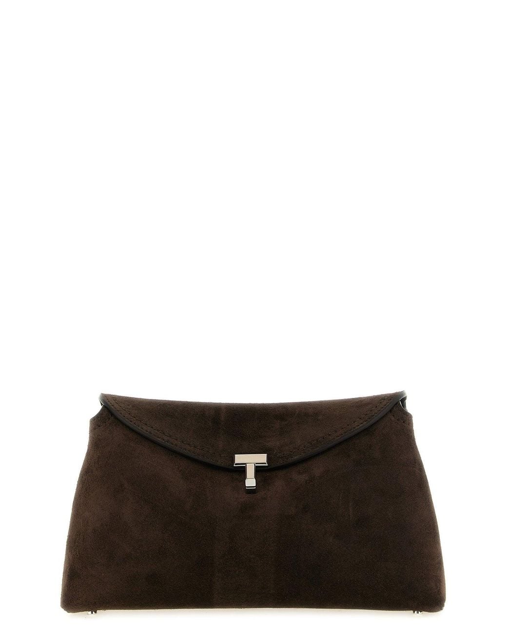 Clutch 'T-Lock' di Totême in Black