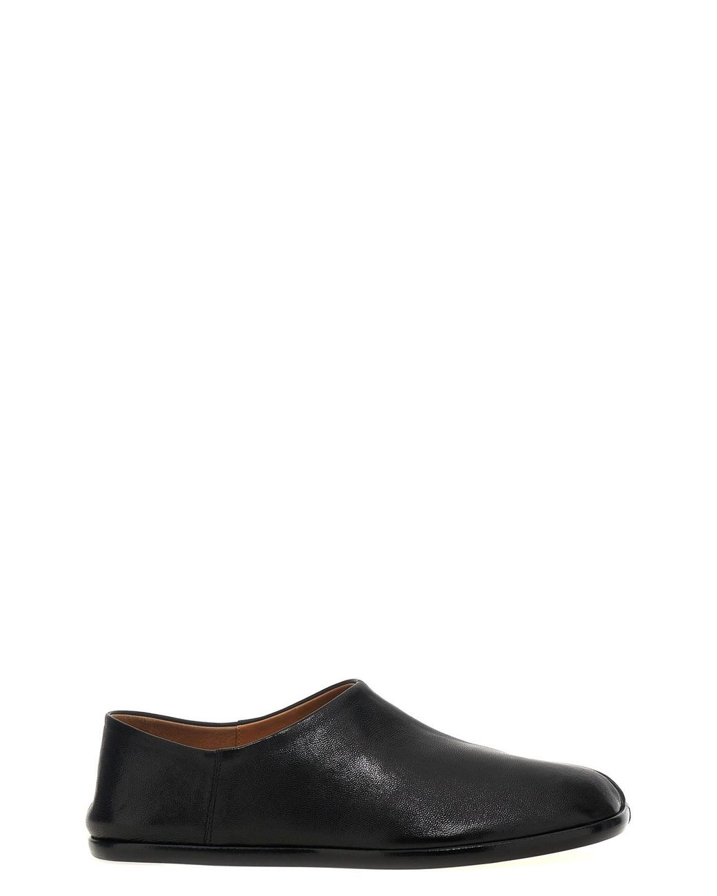 Maison Margiela Black Minimalist Loafers With Split-Toe Detail