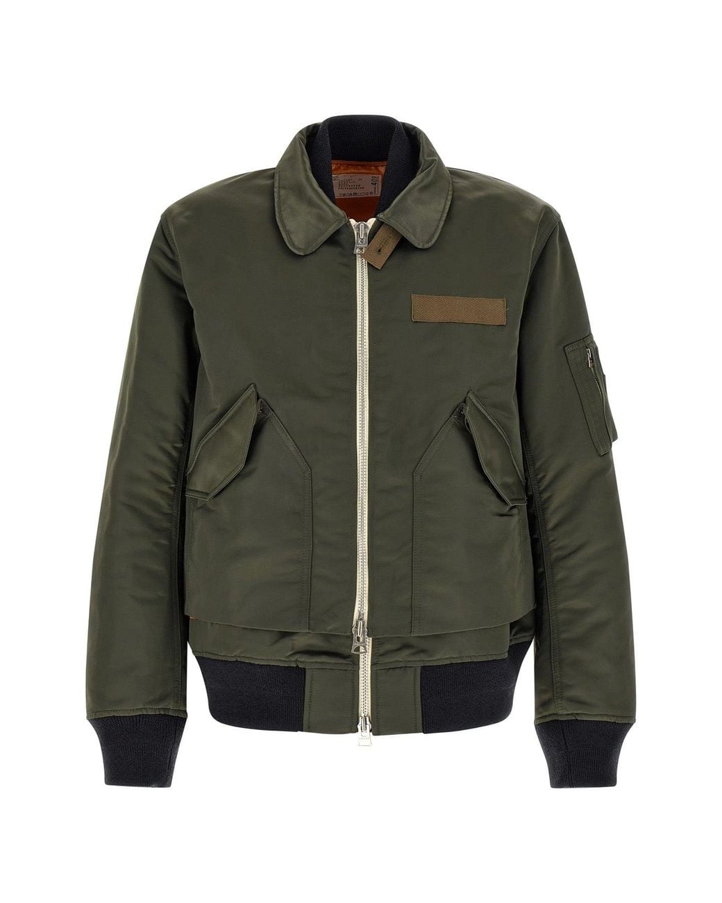 Sacai Green Double Layer Blouson for men