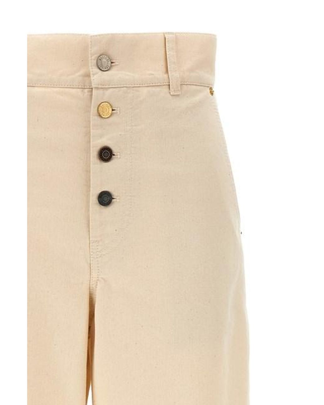 Pantaloni 'Gabardine' di Moschino in Natural