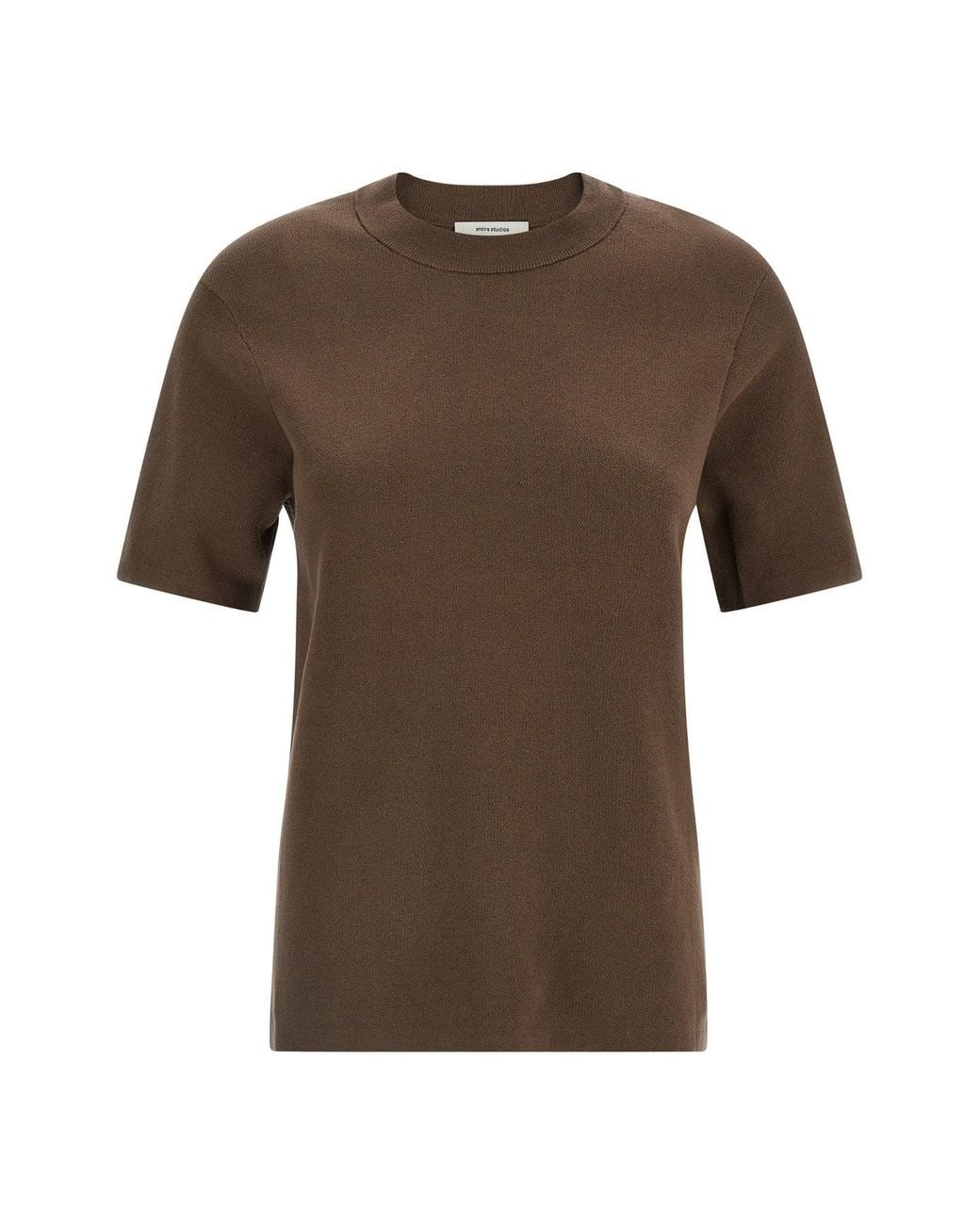 Entire studios Brown Fine Knit T-Shirt