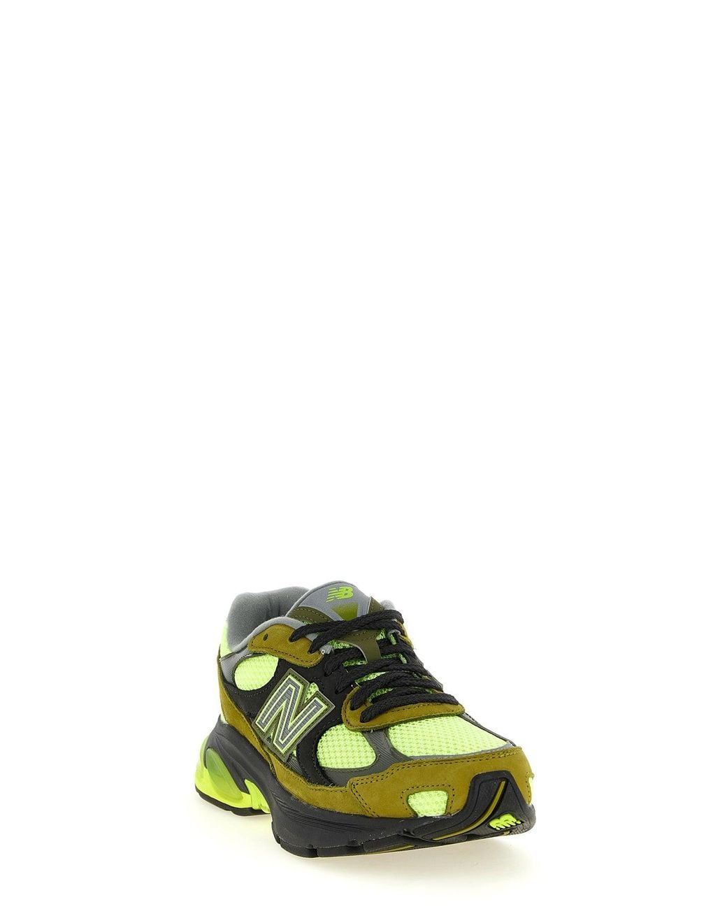 New Balance Green Sneaker With Suede Overlays