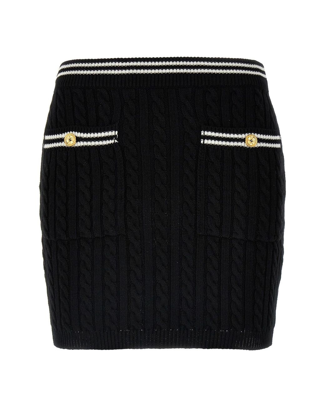 Alessandra Rich Black Braided Skirt