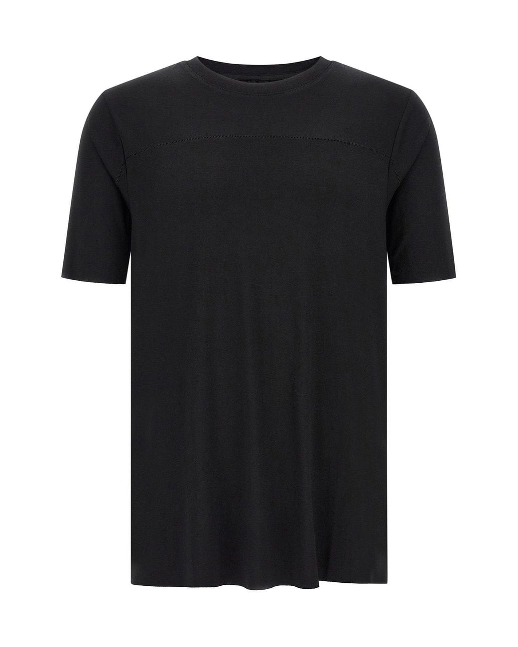 Thom Krom Black T-Shirt With Structural Seams for men