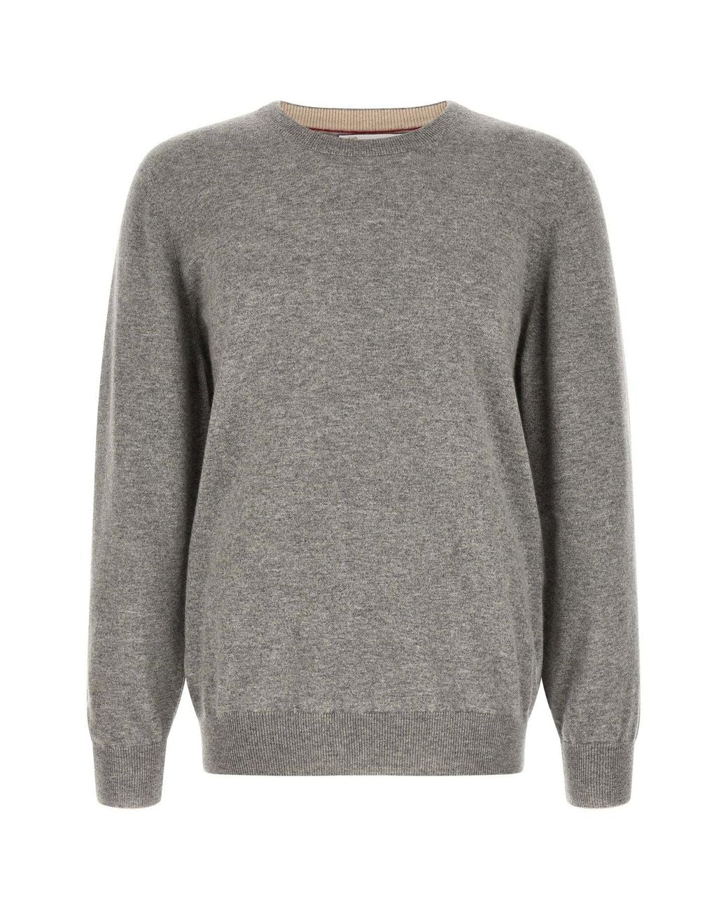 Brunello Cucinelli Gray Cashmere Sweater for men