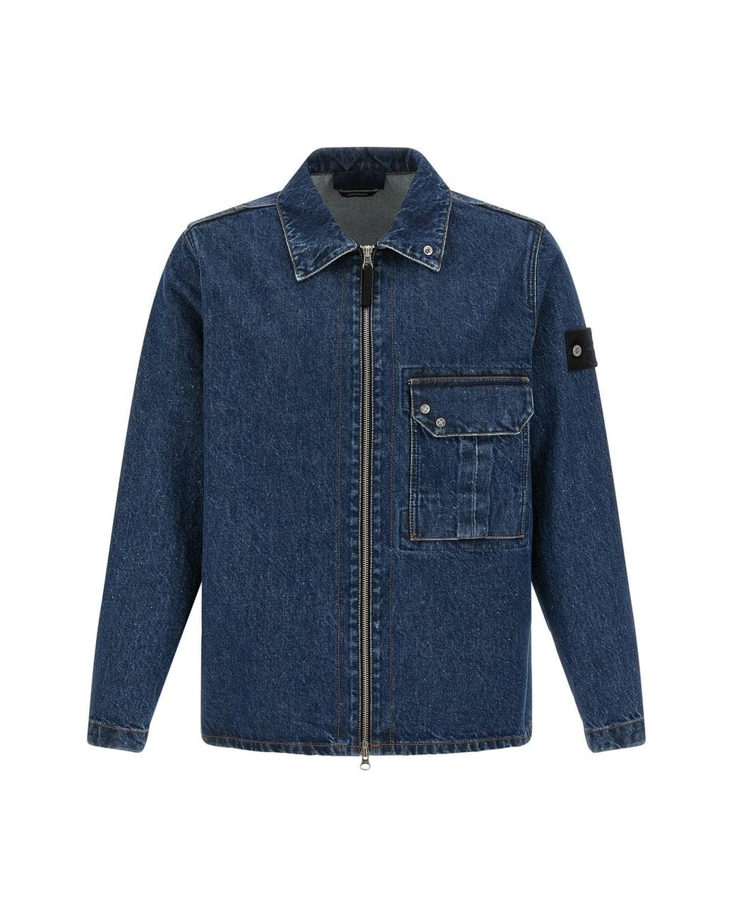 Stone Island Blue Overshirt '1200002' Denim Research Capsule for men