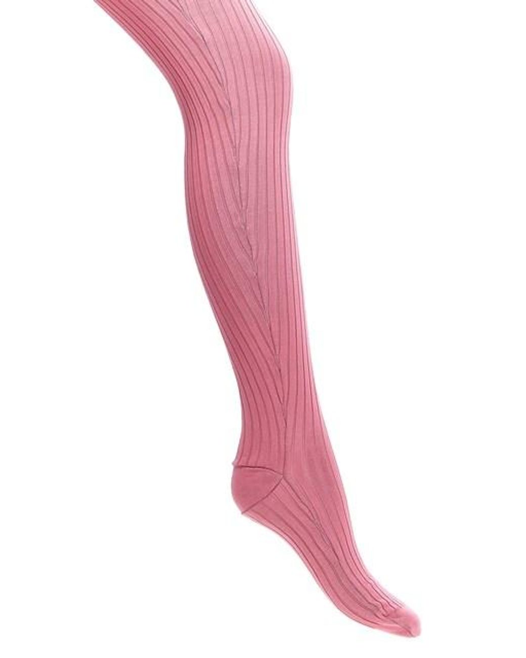 Prada Ribbed Tights in Pink | Lyst