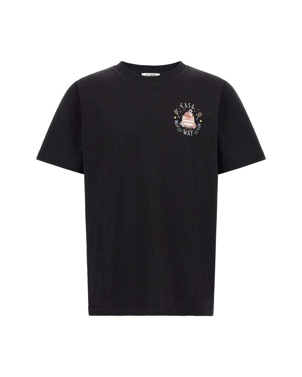Casablanca Black Casa Way T-Shirt With Graphic Print for men