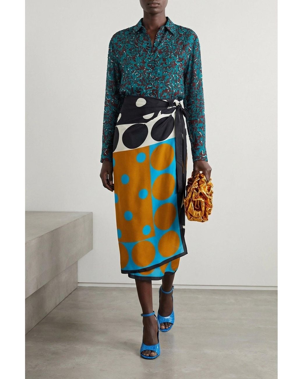 Dries Van Noten Blue Clavelly Shirt