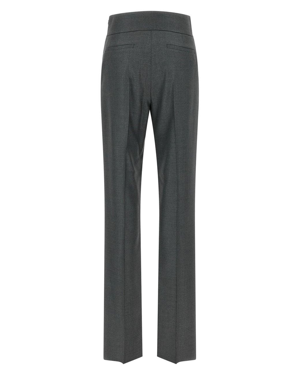 Valentino Garavani Gray Textured Silk Wool Trousers