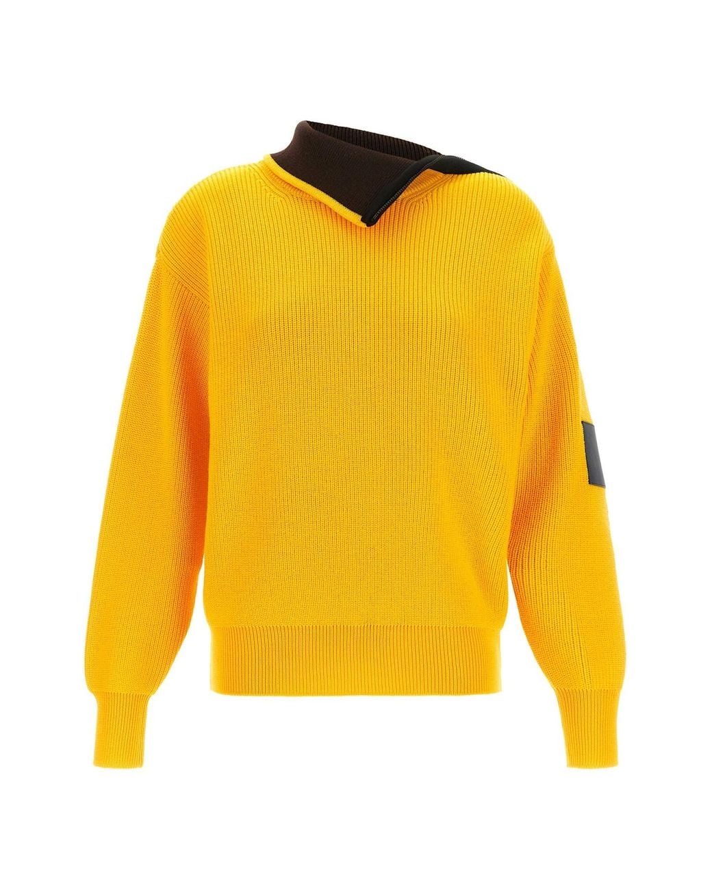 Loewe Yellow Asymmetrical Neck Sweater