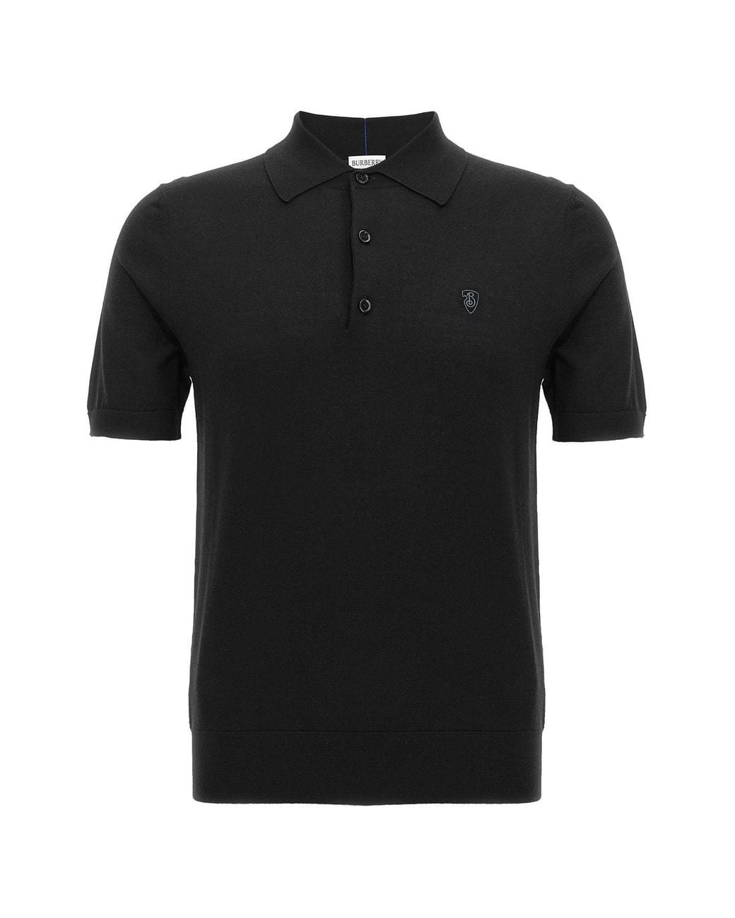Burberry Black Polo 'Wool Polo Shirt' for men