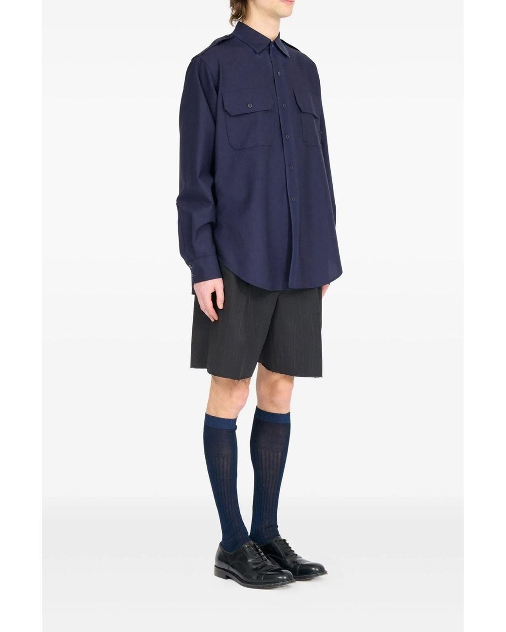 Maison Margiela Blue Shirt 'Pressed To Death' for men