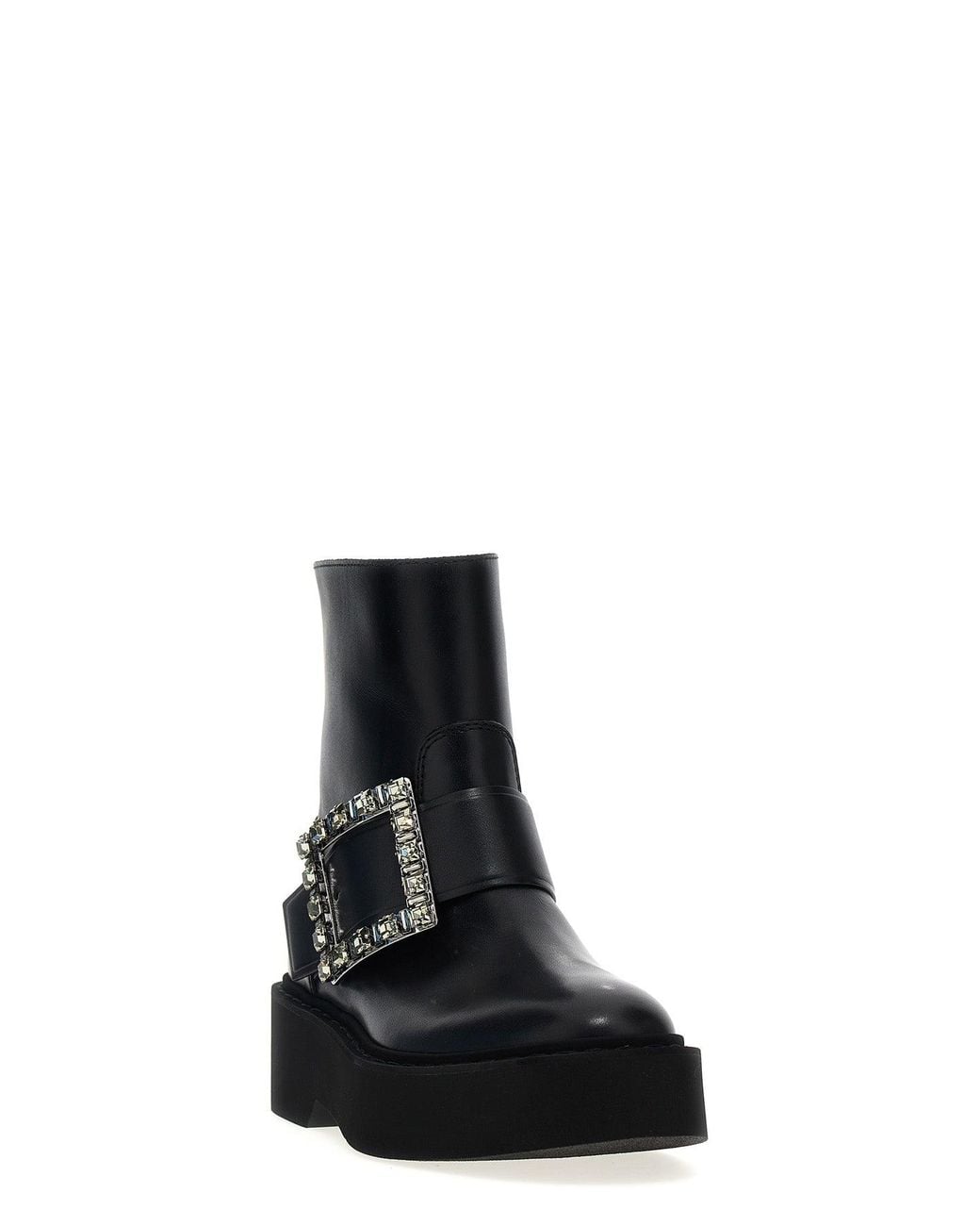 Roger Vivier Black Ankle Boots 'Viv Rangers High Stra'