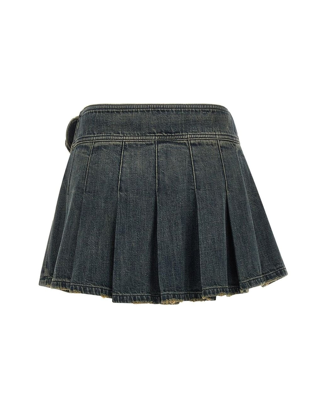 Balenciaga Black Skirt 'Buckle Pleated'