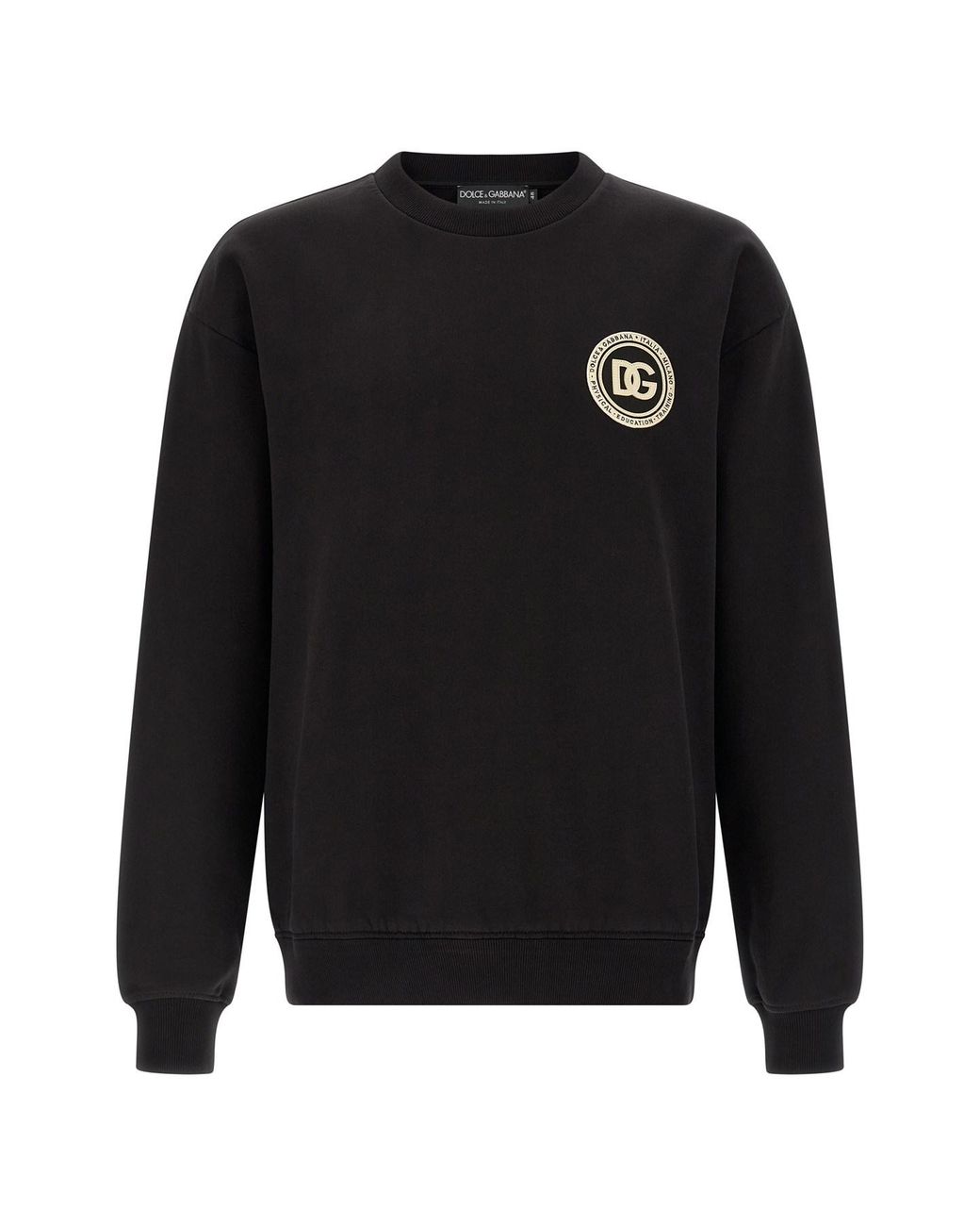 Dolce & Gabbana Black 'dg' Patch Sweatshirt for men