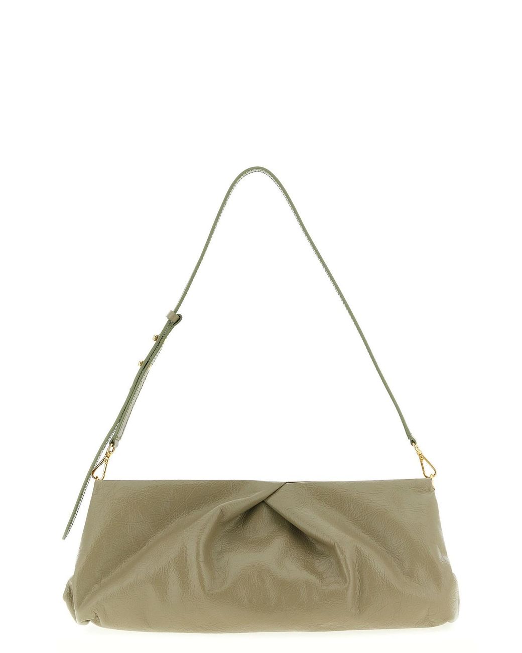 Dries Van Noten Green 'crisp' Big Clutch