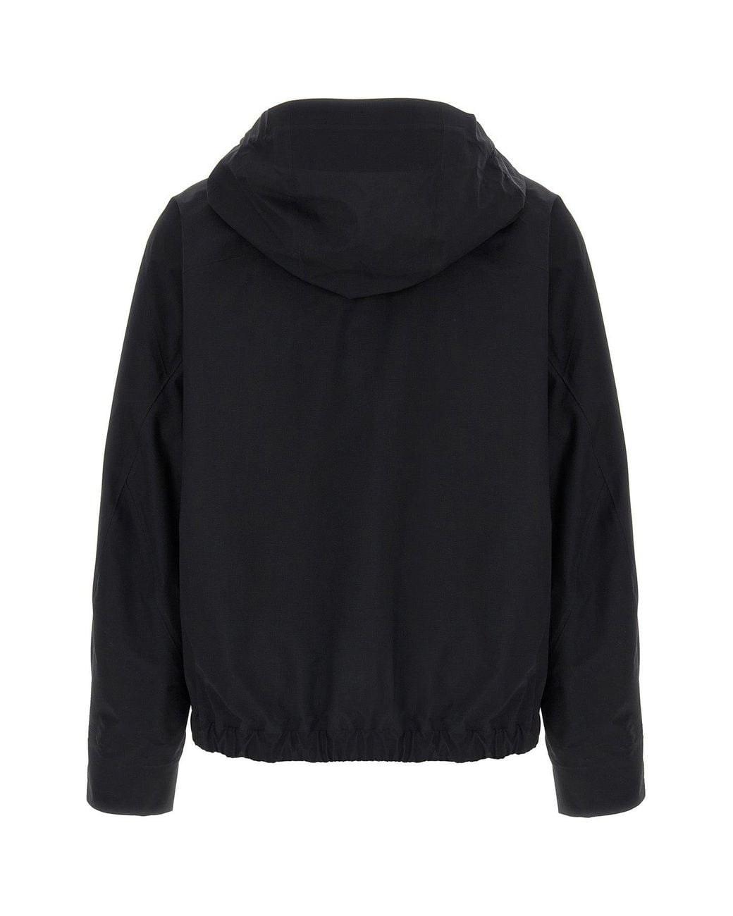 Veilance Black Hooded Jacket With Elasticated Hem